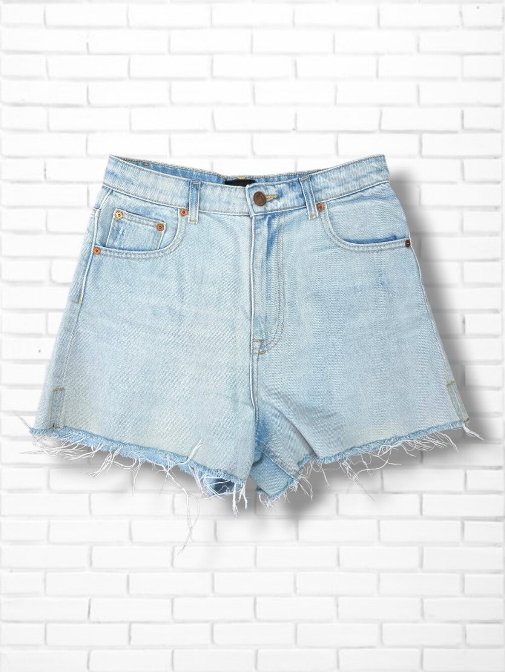 Frank & Oak Light Blue Denim Jean Shorts